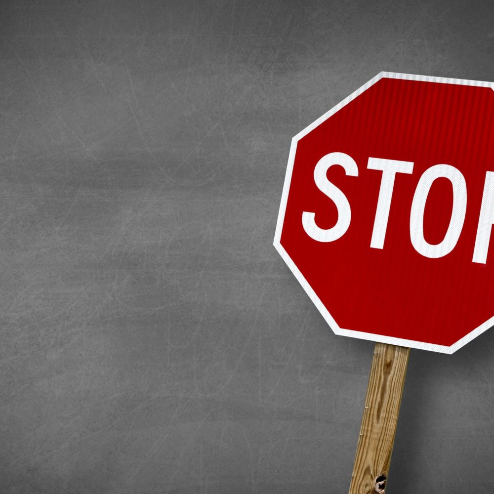 Stopschild als Symbol für Google Penalty
